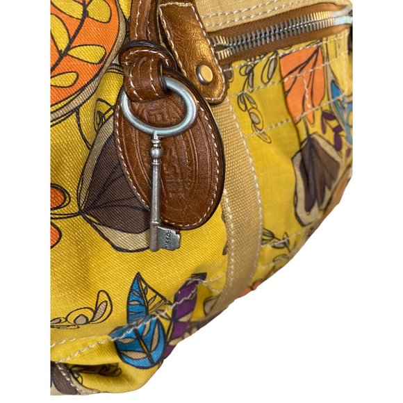 Fossil Long Live Vintage Boho Floral Canvas Weekend Duffel Bag - Picture 7 of 16